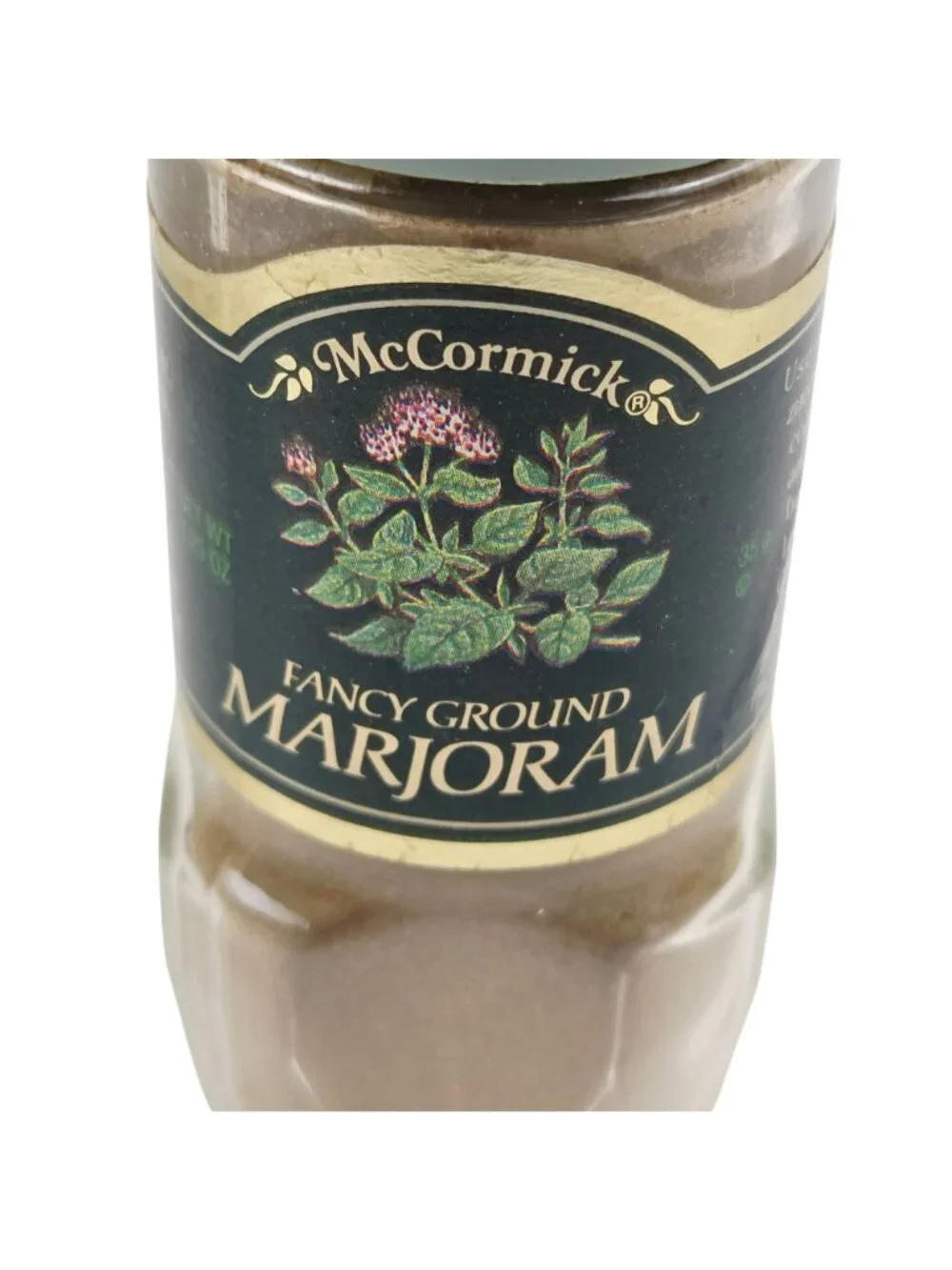 McCormick Spice Jars Thyme Rosemary Marjoram Cumin Nutmeg Vintage Green Lids